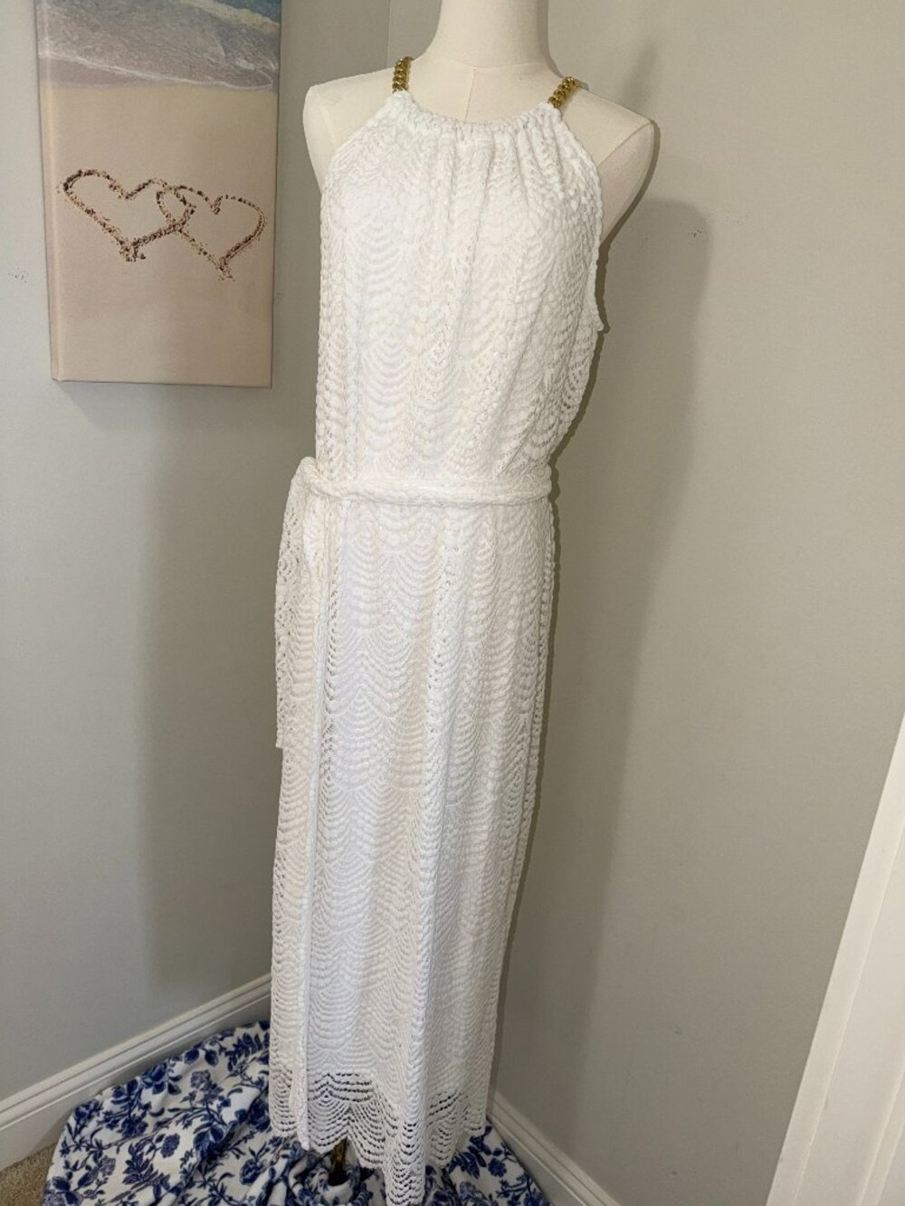 Lilly Pulitzer Bingham Lace Midi Dress White Large NWT